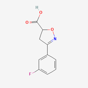 3-(3-Fluorophenyl)-4,5-dihydro-1,2-oxazole-5-carboxylic acid