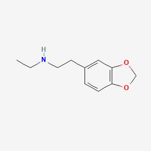 molecular formula C11H15NO2 B1368120 5-[2-(Ethylamino)ethyl]-1,3-benzodioxole 