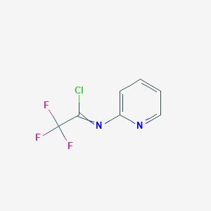 molecular formula C7H4ClF3N2 B13681218 (Z)-2,2,2-trifluoro-N-(pyridin-2-yl)acetimidoyl chloride 