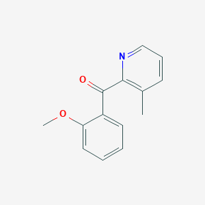 molecular formula C14H13NO2 B1368122 2-(2-Methoxybenzoyl)-3-methylpyridine CAS No. 120280-99-1