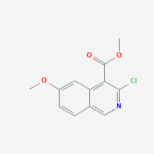 molecular formula C12H10ClNO3 B13681232 Methyl 3-chloro-6-methoxyisoquinoline-4-carboxylate 