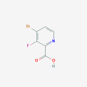 molecular formula C6H3BrFNO2 B13681237 4-Bromo-3-fluoropicolinic acid 