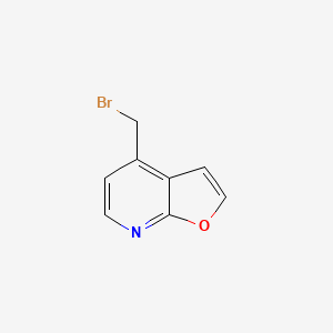 molecular formula C8H6BrNO B13681251 4-(Bromomethyl)furo[2,3-b]pyridine 