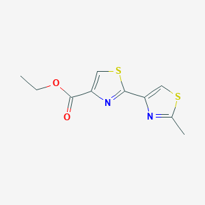 molecular formula C10H10N2O2S2 B13681253 Ethyl 2'-Methyl-[2,4'-bithiazole]-4-carboxylate CAS No. 174223-30-4