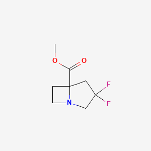 molecular formula C8H11F2NO2 B13681255 Methyl 3,3-difluoro-1-azabicyclo[3.2.0]heptane-5-carboxylate 