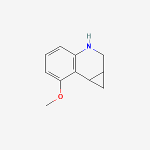 molecular formula C11H13NO B13681257 7-Methoxy-1a,2,3,7b-tetrahydro-1H-cyclopropa[c]quinoline 