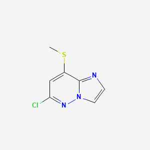 molecular formula C7H6ClN3S B13681261 6-Chloro-8-(methylthio)imidazo[1,2-b]pyridazine 
