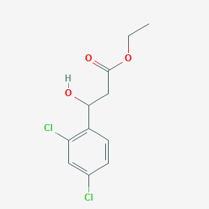 molecular formula C11H12Cl2O3 B13681271 Ethyl 3-(2,4-Dichlorophenyl)-3-hydroxypropanoate CAS No. 62547-76-6