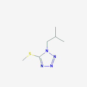 molecular formula C6H12N4S B13681272 1-Isobutyl-5-(methylthio)-1H-tetrazole 