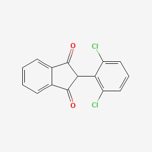 molecular formula C15H8Cl2O2 B13681304 1H-Indene-1,3(2H)-dione, 2-(2,6-dichlorophenyl)- CAS No. 55994-28-0