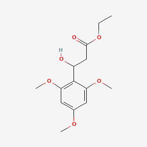 molecular formula C14H20O6 B13681325 Ethyl 3-hydroxy-3-(2,4,6-trimethoxyphenyl)propanoate 