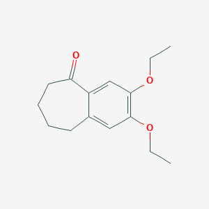 molecular formula C15H20O3 B13681344 2,3-Diethoxy-6,7,8,9-tetrahydro-5H-benzo[7]annulen-5-one 