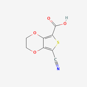 molecular formula C8H5NO4S B13681345 7-Cyano-2,3-dihydrothieno[3,4-b][1,4]dioxine-5-carboxylic Acid 