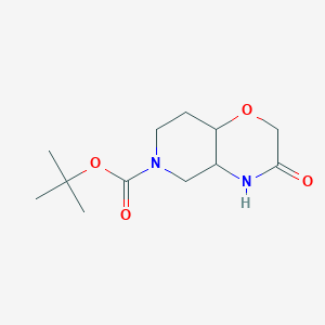 molecular formula C12H20N2O4 B13681355 3-Oxo-hexahydro-pyrido[4,3-B][1,4]oxazine-6-carboxylicacidtert-butylester 