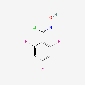 molecular formula C7H3ClF3NO B13681357 2,4,6-trifluoro-N-hydroxybenzenecarboximidoyl chloride 