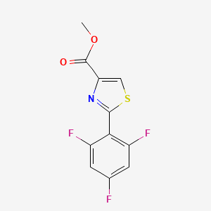 molecular formula C11H6F3NO2S B13681401 Methyl 2-(2,4,6-Trifluorophenyl)thiazole-4-carboxylate 