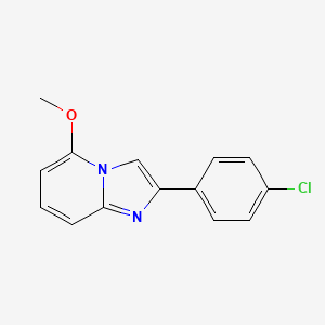 molecular formula C14H11ClN2O B13681404 2-(4-Chlorophenyl)-5-methoxyimidazo[1,2-a]pyridine 