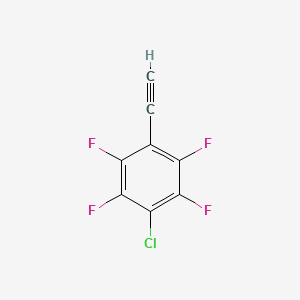 molecular formula C8HClF4 B13681424 1-Chloro-4-ethynyl-2,3,5,6-tetrafluorobenzene 