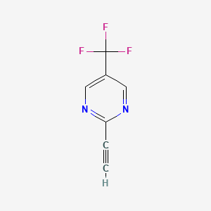 molecular formula C7H3F3N2 B13681429 2-Ethynyl-5-(trifluoromethyl)pyrimidine 