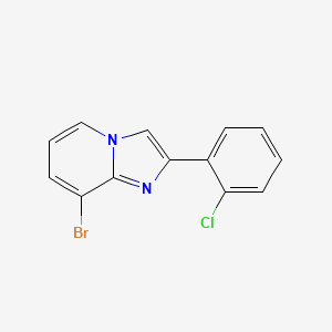 molecular formula C13H8BrClN2 B13681451 8-Bromo-2-(2-chlorophenyl)imidazo[1,2-a]pyridine 