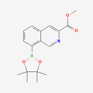 molecular formula C17H20BNO4 B13681475 Methyl 8-(4,4,5,5-tetramethyl-1,3,2-dioxaborolan-2-yl)isoquinoline-3-carboxylate 