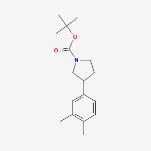 molecular formula C17H25NO2 B13681481 1-Boc-3-(3,4-dimethylphenyl)pyrrolidine 