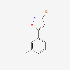 molecular formula C10H8BrNO B13681503 3-Bromo-5-(m-tolyl)isoxazole 