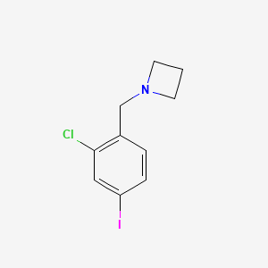 molecular formula C10H11ClIN B13681581 1-(2-Chloro-4-iodobenzyl)azetidine 