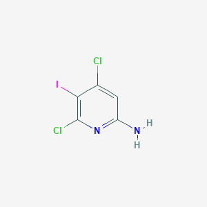 molecular formula C5H3Cl2IN2 B13681608 4,6-Dichloro-5-iodopyridin-2-amine 