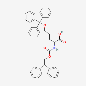 molecular formula C39H35NO5 B13681610 (S)-2-(Fmoc-amino)-5-(trityloxy)pentanoic Acid 