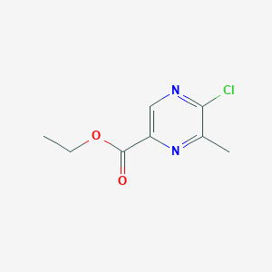 molecular formula C8H9ClN2O2 B13681634 Ethyl 5-chloro-6-methylpyrazine-2-carboxylate 
