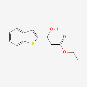 molecular formula C13H14O3S B13681670 Ethyl 3-(2-Benzothienyl)-3-hydroxypropanoate 