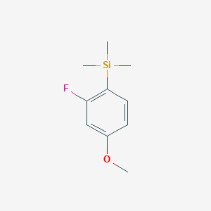 molecular formula C10H15FOSi B13681692 (2-Fluoro-4-methoxyphenyl)trimethylsilane 