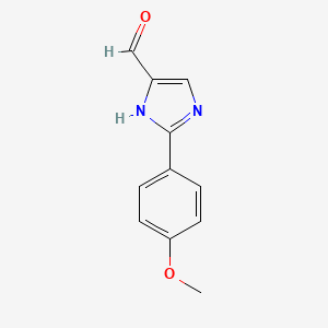 molecular formula C11H10N2O2 B13681696 2-(4-Methoxyphenyl)-1H-imidazole-5-carbaldehyde 