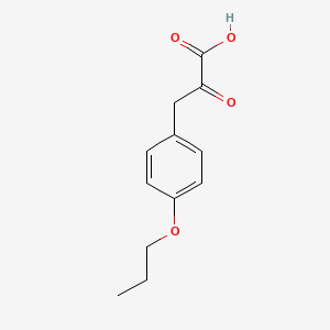 molecular formula C12H14O4 B13681713 2-Oxo-3-(4-propoxyphenyl)propanoic acid 
