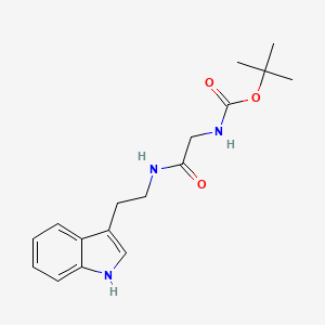 molecular formula C17H23N3O3 B13681719 N-[2-(3-Indolyl)ethyl]-2-(Boc-amino)acetamide 