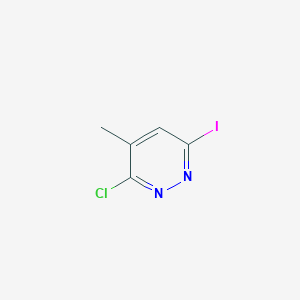 molecular formula C5H4ClIN2 B13681738 3-Chloro-6-iodo-4-methylpyridazine 
