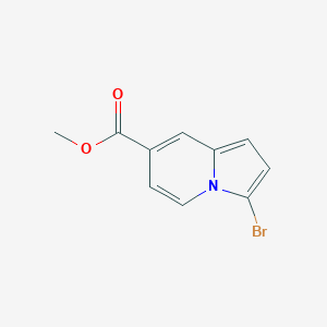 molecular formula C10H8BrNO2 B13681741 Methyl 3-Bromoindolizine-7-carboxylate 