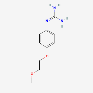 molecular formula C10H15N3O2 B13681771 1-[4-(2-Methoxyethoxy)phenyl]guanidine 