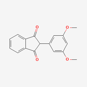 molecular formula C17H14O4 B13681795 2-(3,5-Dimethoxyphenyl)-1H-indene-1,3(2H)-dione CAS No. 19055-50-6