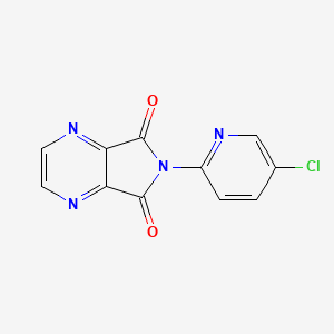 molecular formula C11H5ClN4O2 B1368180 6-(5-Chloro-2-pyridyl)-5H-pyrrolo[3,4-b]pyrazine-5,7(6H)-dione CAS No. 43200-82-4