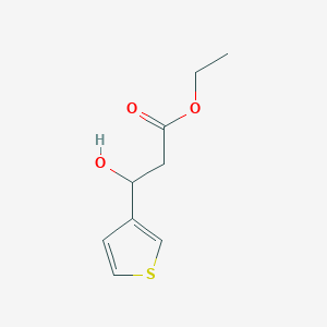 molecular formula C9H12O3S B13681822 Ethyl 3-hydroxy-3-(3-thienyl)propanoate 