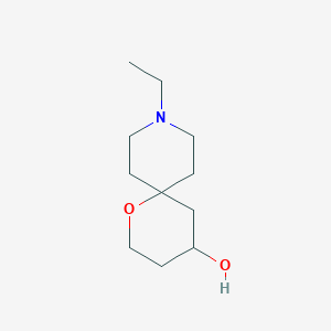 molecular formula C11H21NO2 B13681871 9-Ethyl-1-oxa-9-azaspiro[5.5]undecan-4-ol 