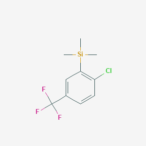 molecular formula C10H12ClF3Si B13681874 (2-Chloro-5-(trifluoromethyl)phenyl)trimethylsilane CAS No. 148854-14-2