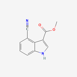 molecular formula C11H8N2O2 B13681888 Methyl 4-cyano-1H-indole-3-carboxylate 