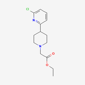 molecular formula C14H19ClN2O2 B13681923 Ethyl 2-[4-(6-Chloro-2-pyridyl)-1-piperidyl]acetate 