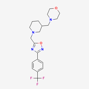 4-[[1-[[3-[4-(Trifluoromethyl)phenyl]-1,2,4-oxadiazol-5-yl]methyl]piperidin-3-yl]methyl]morpholine