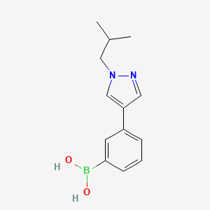 molecular formula C13H17BN2O2 B13681934 3-(1-Isobutyl-4-pyrazolyl)phenylboronic acid 
