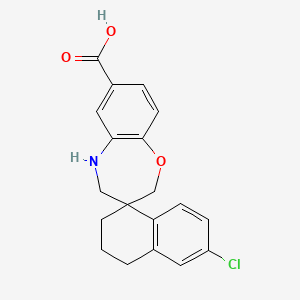 molecular formula C19H18ClNO3 B13681942 6'-Chlorospiro[4,5-dihydro-2H-1,5-benzoxazepine-3,1'-tetralin]-7-carboxylic acid 