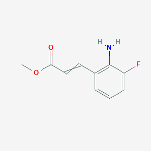 molecular formula C10H10FNO2 B13681947 Methyl 3-(2-amino-3-fluorophenyl)prop-2-enoate 